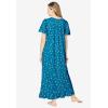 Dreams & Co. Plus Size Long Floral Print Cotton Gown(Light Sage Garden)