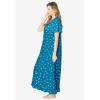 Dreams & Co. Plus Size Long Floral Print Cotton Gown(Light Sage Garden)