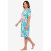 Dreams & Co. Plus Size Short T-Shirt Lounger(Multi Jungle)