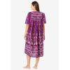 Only Necessities Plus Size Mixed Print Short Lounger(Boysenberry Floral)
