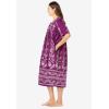 Only Necessities Plus Size Mixed Print Short Lounger(Boysenberry Floral)