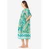 Only Necessities Plus Size Mixed Print Short Lounger(Island Aqua Tropical)