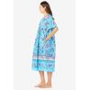 Only Necessities Plus Size Mixed Print Short Lounger(Ultra Blue Palm)