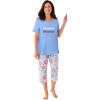 Dreams & Co. Plus Size 2-Piece Capri PJ Set(Multi American Dreaming)