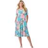 Dreams & Co. Plus Size Short T-Shirt Lounger(Multi Jungle)