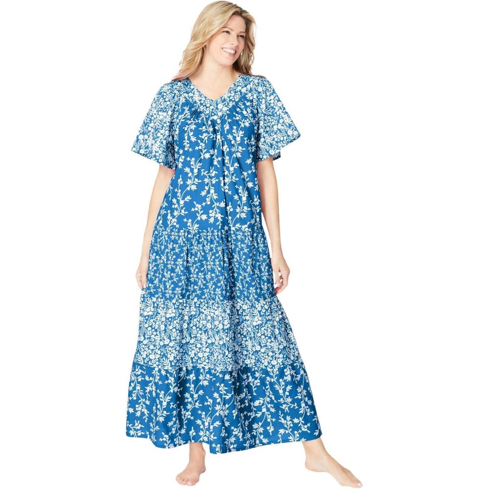 image:imageOnly Necessities Plus Size Long Tiered Print Lounger