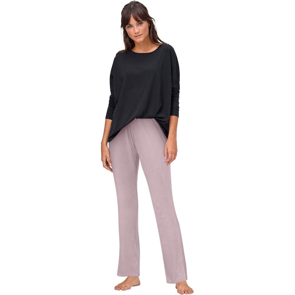 image:imageellos Plus Size Velour Bootcut Lounge PantsLilac Blush
