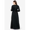 Amoureuse Plus Size Peignoir 2-Piece Tricot Gown & Robe(Black)