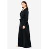 Amoureuse Plus Size Peignoir 2-Piece Tricot Gown & Robe(Black)
