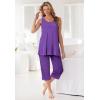 Dreams & Co. Plus Size 2-Piece Terry Tank And Capri Sleep Set