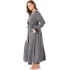 Dreams & Co. Plus Size Marled Long Duster Robe