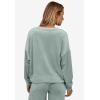 ellos Plus Size Boxy Velour Lounge Sweatshirt(Lilac Blush)