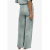 ellos Plus Size Stretch Velour Wide Leg Pull-On Pants(Black)