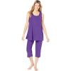 Dreams & Co. Plus Size 2-Piece Terry Tank And Capri Sleep Set
