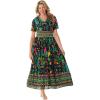 Only Necessities Plus Size Long Crinkle Cotton Lounger(Tropical)
