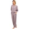 ellos Plus Size Boxy Velour Lounge Sweatshirt(Lilac Blush)