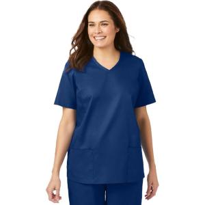 Comfort Choice Plus Size V-Neck Scrub Top