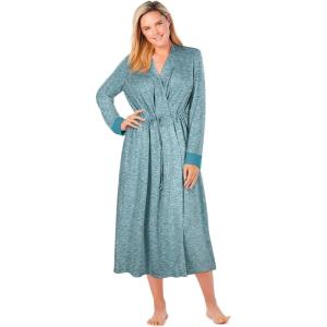Dreams & Co. Plus Size Marled Long Duster Robe