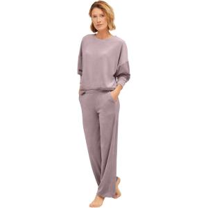 ellos Plus Size Boxy Velour Lounge Sweatshirt(Lilac Blush)