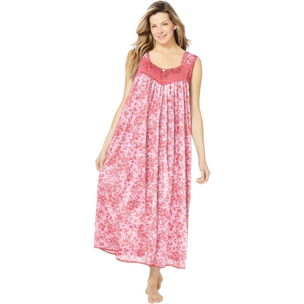 image:imageOnly Necessities Plus Size Long Tricot Knit Nightgown