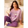 Dreams & Co. Plus Size Long Sleeve Knit PJ Set(Classic Leopard)