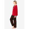 Dreams & Co. Plus Size Long Sleeve Knit PJ Set(Red Buffalo Plaid Car)