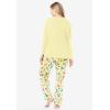 Dreams & Co. Plus Size Long Sleeve Knit PJ Set(Yellow Cats)