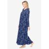 Dreams & Co. Plus Size Long-Sleeve Gown(Evening Blue Cardinals)