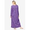 Dreams & Co. Plus Size Long-Sleeve Gown(Plum Burst Bouquet)