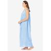 Only Necessities Plus Size Long Sleeveless Floral Nightgown(Pastel Yellow Floral)