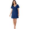 Amoureuse Plus Size Short-Sleeve Lace Top Gown