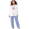 Dreams & Co. Plus Size Long Sleeve Knit PJ Set(Multi Fruit)