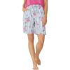 Dreams & Co. Plus Size Print Pajama Shorts(French Blue Floral Stripe)