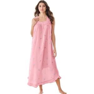 Dreams & Co. Plus Size Long Embroidered Gown