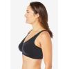 Catherines Women’s Plus Size Cotton Comfort Wireless Bra(Black)