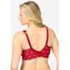 Catherines Women’s Plus Size Cotton Comfort Wireless Bra(Classic Red Ditsy Bow)