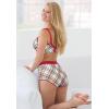 Catherines Women’s Plus Size Cotton Comfort Wireless Bra(Holiday Plaid)