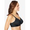 Catherines Women’s Plus Size Wireless Back Smoothing Bra(Black)