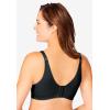 Catherines Women’s Plus Size Wireless Back Smoothing Bra(Black)