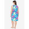 Dreams & Co. Plus Size Short Sleeveless Sleepshirt(Pool Blue Tropical)