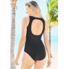 Swimsuits For All Swim 365 Women’s Plus Size High-Neck One Piece(Blackberry Tangerine Ombre)