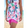 Swimsuits For All Swim 365 Women’s Plus Size Longer-Length Handkerchief Hem Tankini Top(Multi Underwater Tie Dye)
