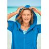 Swimsuits For All Swim 365 Women’s Plus Size Terry Longer-Length Hooded Zip-Front Swim Cover-Up(Black)