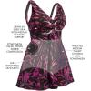 Swimsuits For All Swim 365 Women’s Plus Size Twist-Front V-Neck Tummy Control A-Line Swim Dress(Gold Foil Dots)