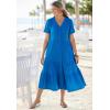 Woman Within Plus Size Gauze Tiered Dress(Peony Petal)