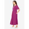 Woman Within Plus Size Layered Knit Empire Dress(Waterfall)