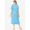 Woman Within Plus Size Short-Sleeve Button-Front Pocket Dress (Petite Available) – 4X, Blue Blossom