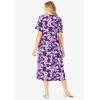 Woman Within Plus Size Short-Sleeve Button-Front Pocket Dress (Petite Available) – 4X, Purple Garden