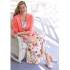 Woman Within Plus Size Sleeveless Crinkle Dress(White Multi Watercolor)