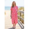 Woman Within Plus Size Stamped Empire Waist Dress(Coral Ocean Stamp)